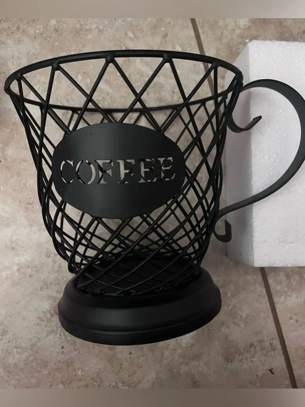 Black Wire Coffee Pod Holder Basket